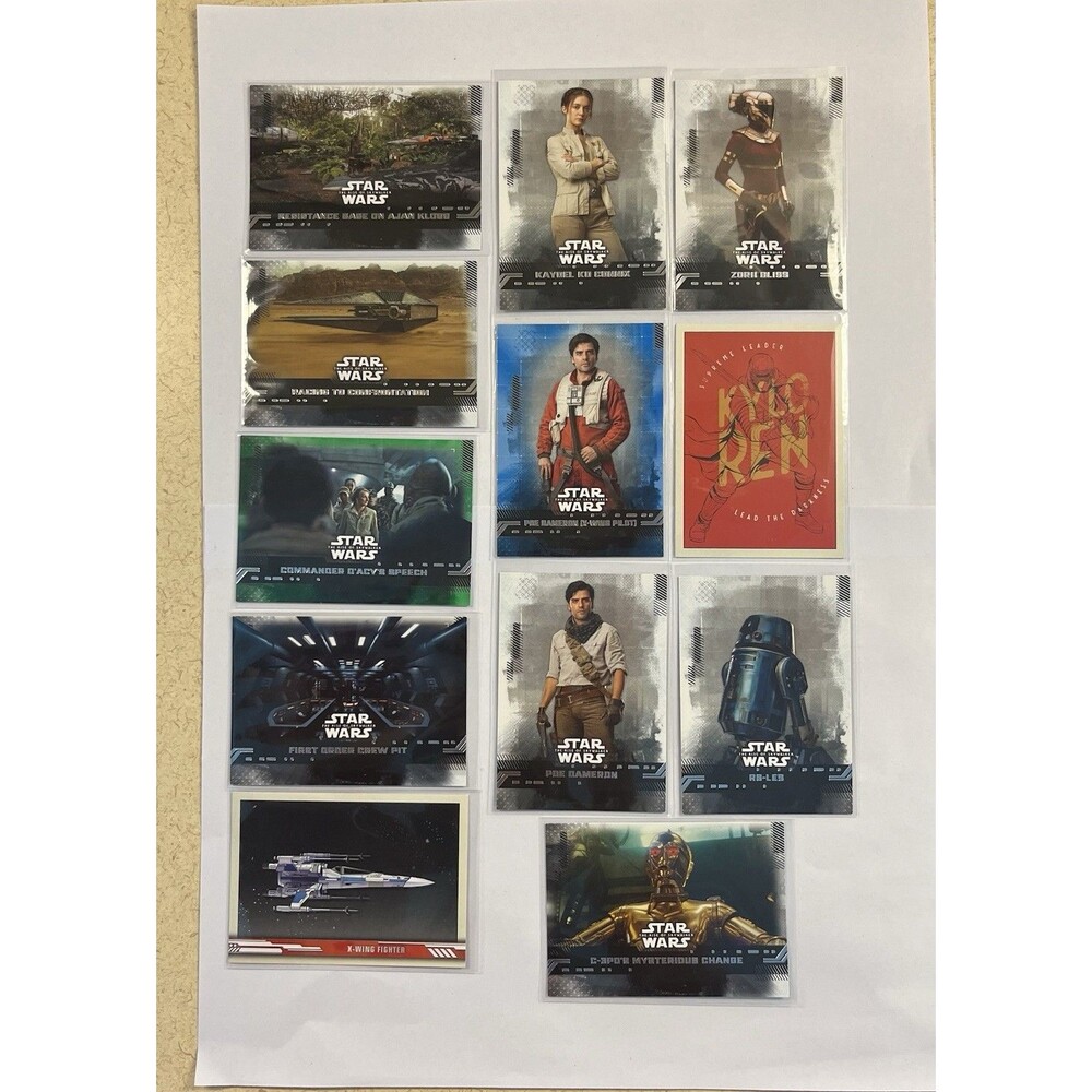 2019 Topps Star Wars The Rise of Skywalker Card Lot (12) Poe Dameron Kylo Ren